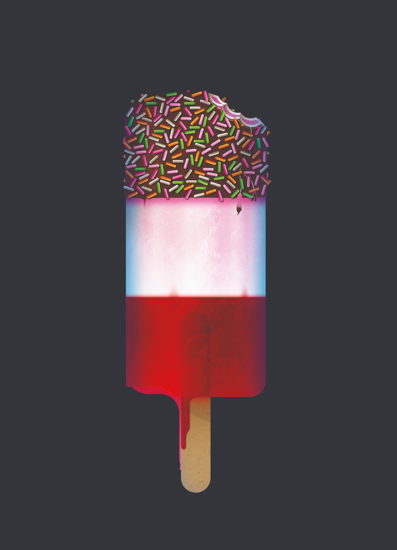 Ice lolly with sprinkles