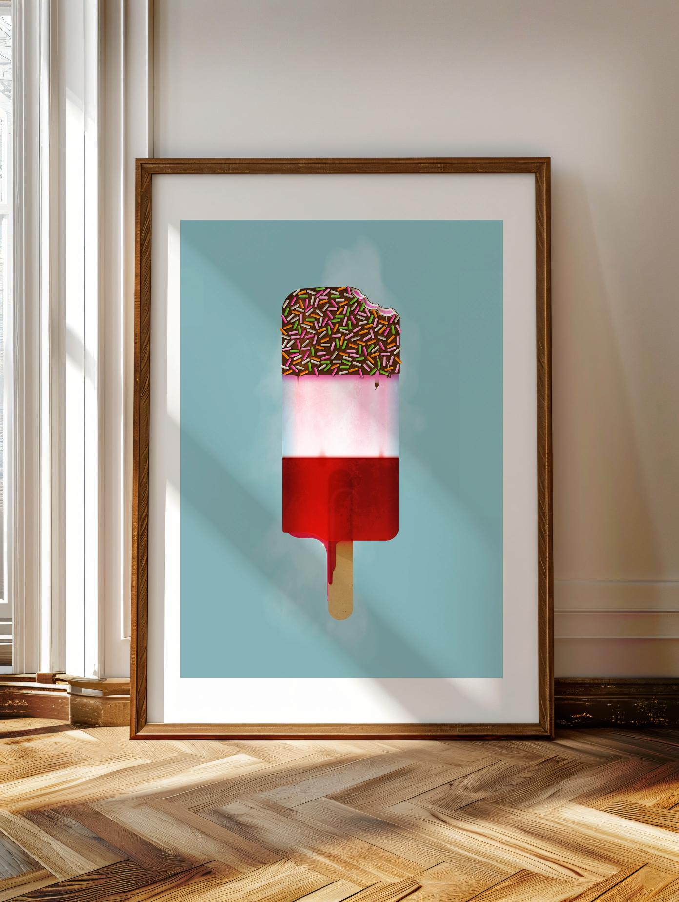Ice lolly with sprinkles digital artwork